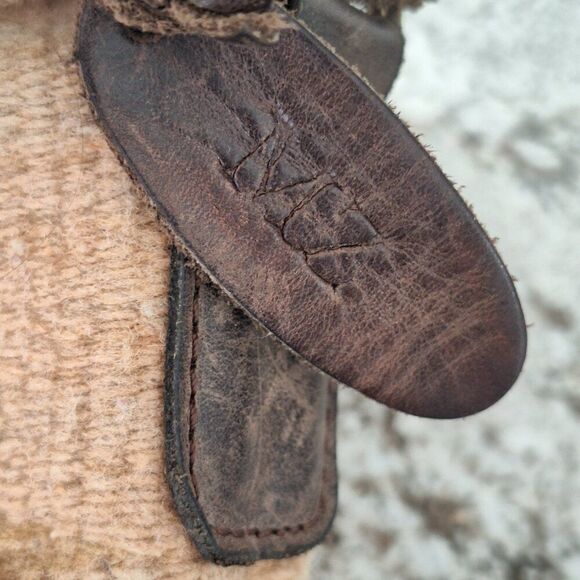 MZ 100% Wool and Leather Shoulder Bag Crossbody - Picture 5 of 13